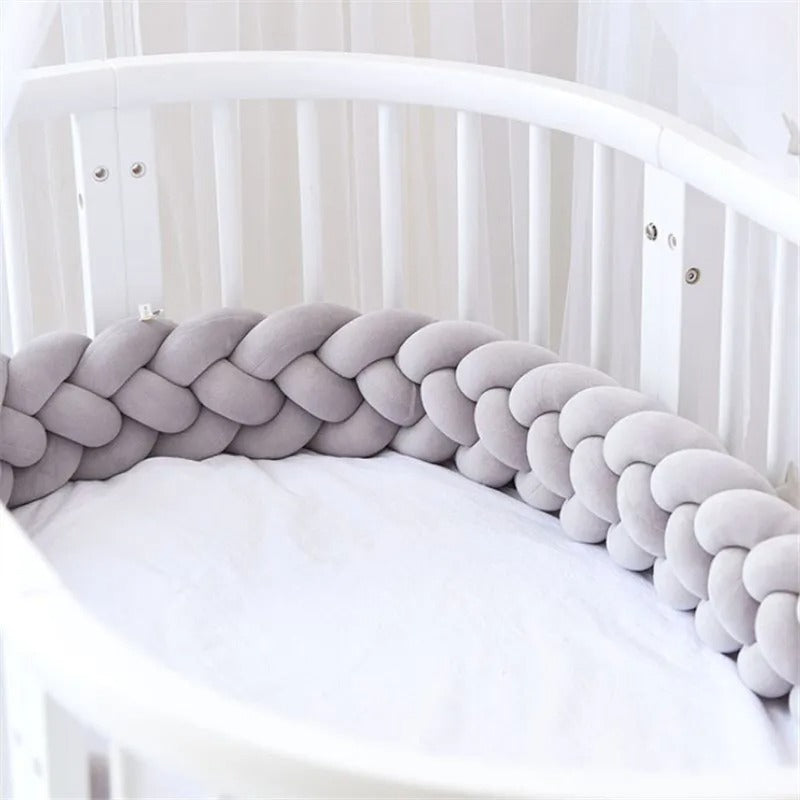 tresse contour de lit 4brins gris