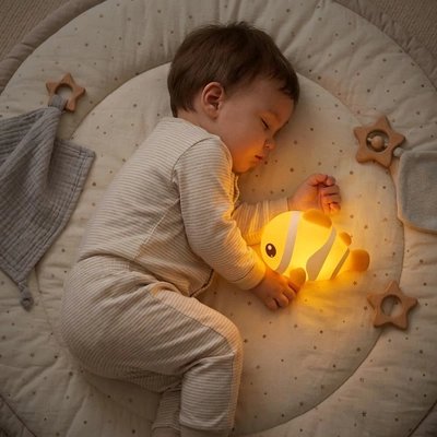 Veilleuse bébé poisson clown rassurant bébé dormir