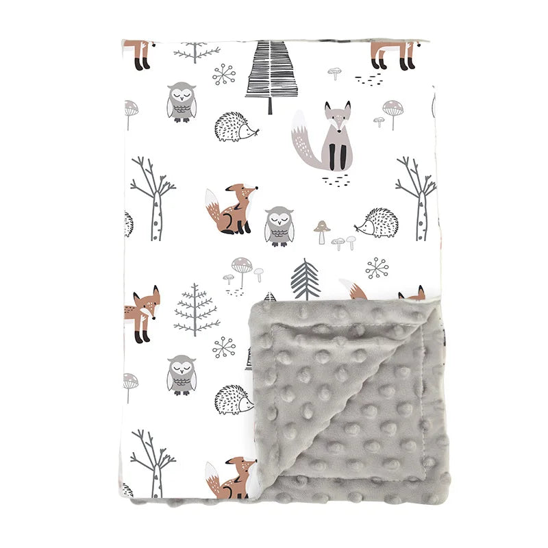 Couverture bebe Hibou Renard
