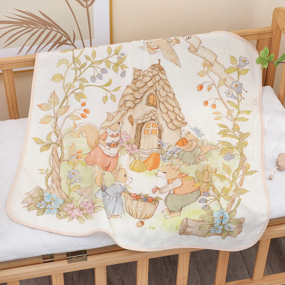 Couverture bébé écureuil