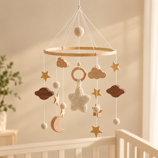 Mobile bébé en bois