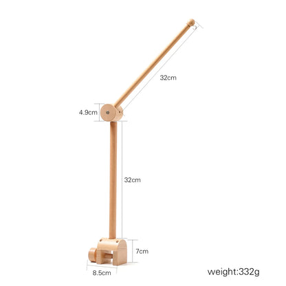 Boîte à musique rotative pour nouveau-nés, berceau pour bébé de 0 à 12 mois, hochet suspendu couleur bois, jouets musicaux apaisants, cadeau pour bébé