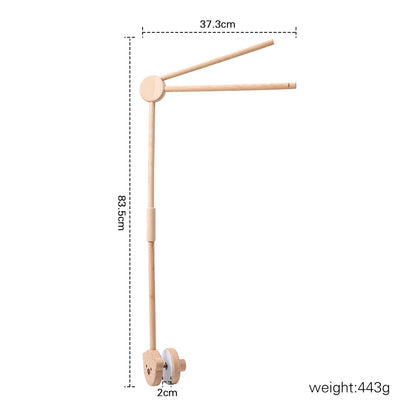 Boîte à musique rotative pour nouveau-nés, berceau pour bébé de 0 à 12 mois, hochet suspendu couleur bois, jouets musicaux apaisants, cadeau pour bébé