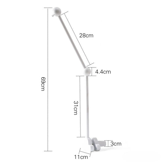 Support mobile berceau bois naturel blanc