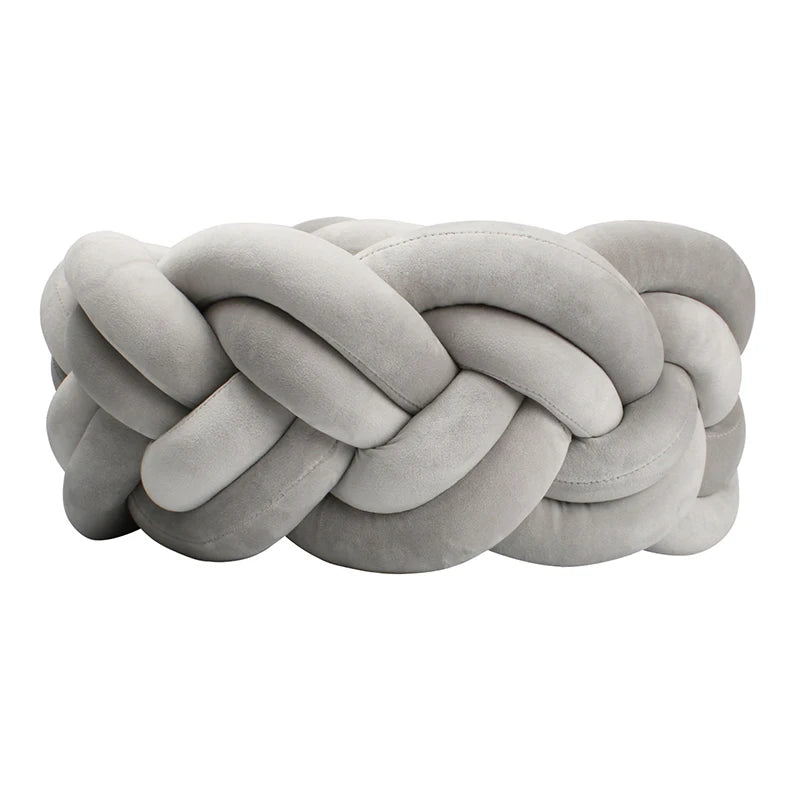 barriere de lit tresse plier rond gris
