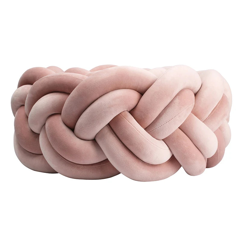 barriere de lit tresse plier rond rose poudrer