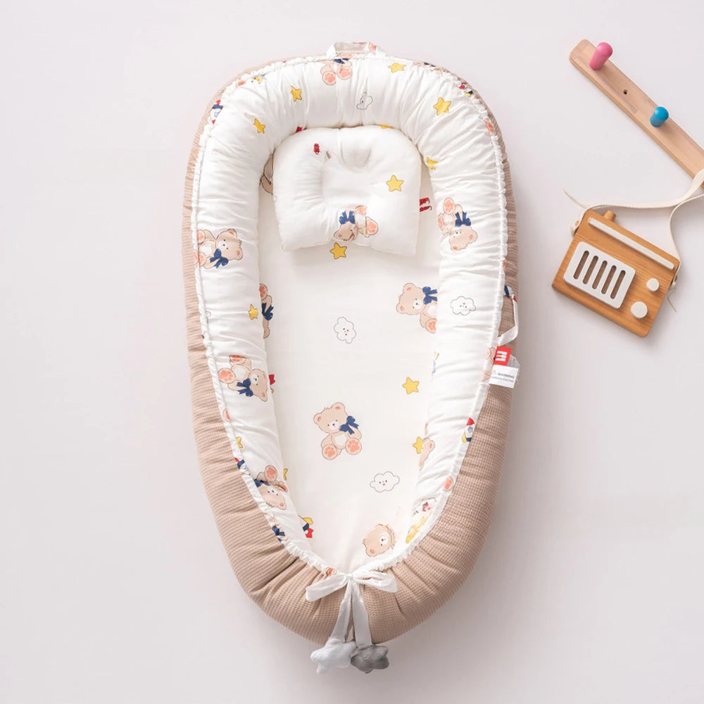 bebe réducteur de lit peluche beige