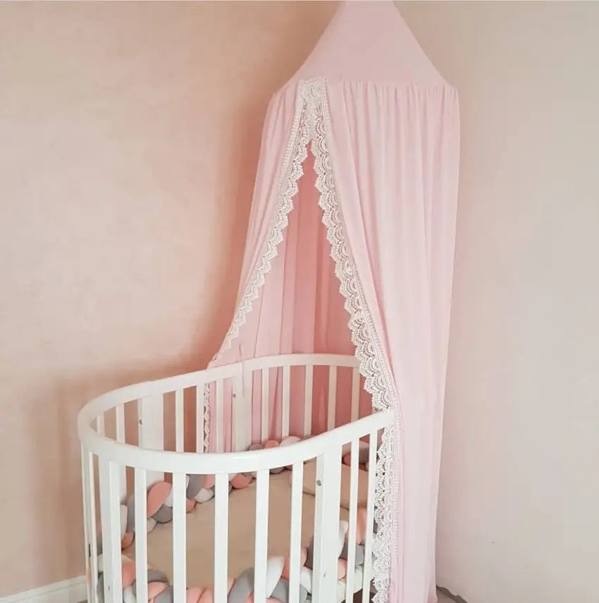ciel de lit bébé fille rose