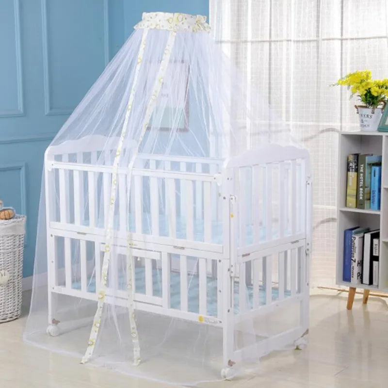 ciel de lit bebe moustiquaire blanc jaune 