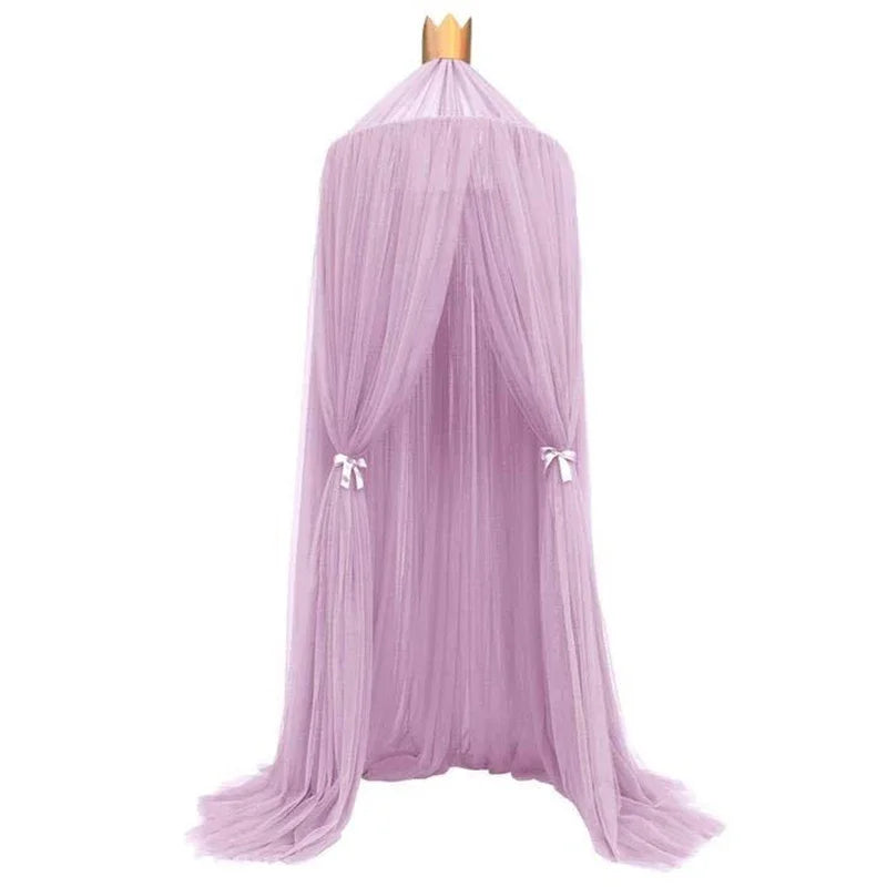 ciel de lit pour berceau violet clair