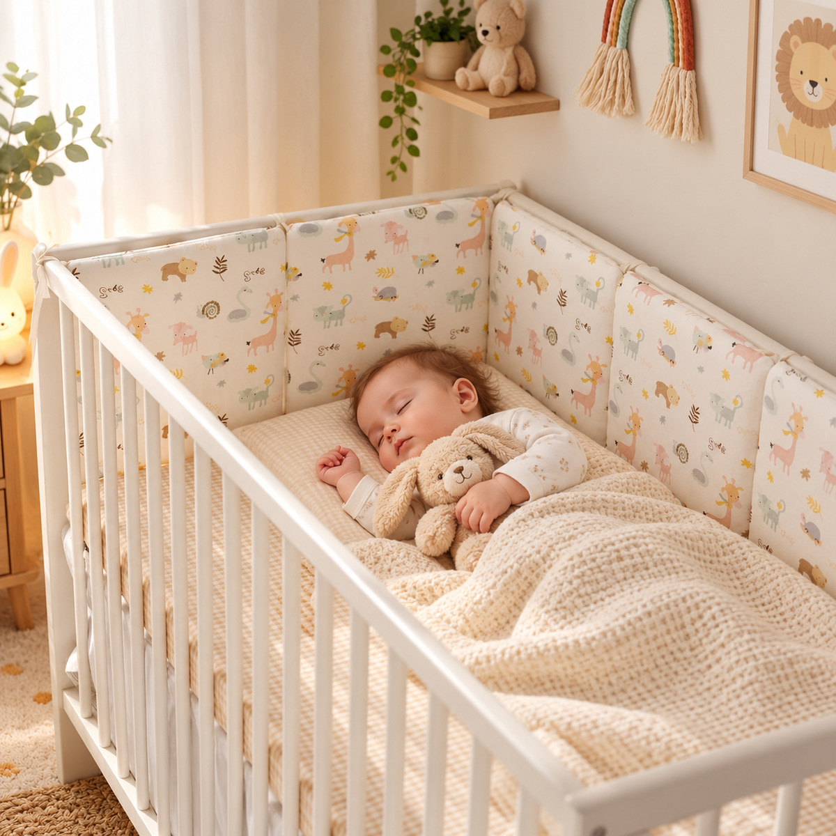 contour de lit bébé nourrisson endormi dans berceau
