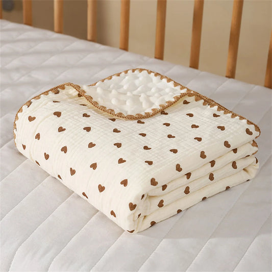 couverture bébé  cœur d'amour