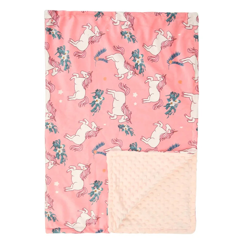  couverture bebe licorne rose