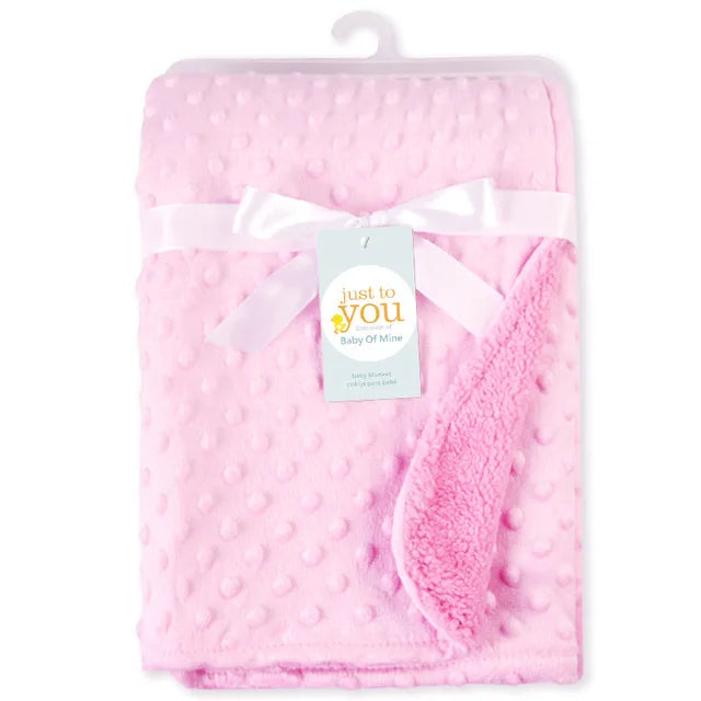 couverture bébé rose 70x100cm