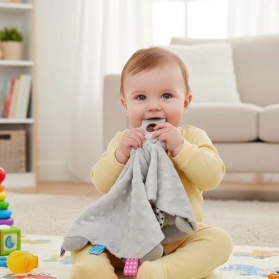 Doudou bebe éléphant gris