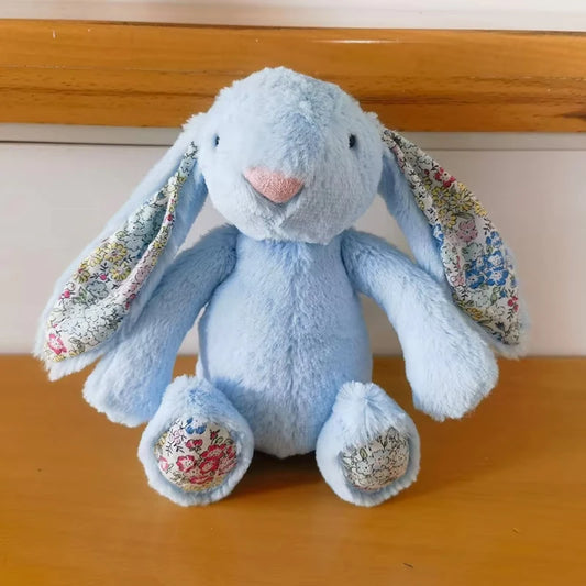 doudou lapin bleu longue oreille