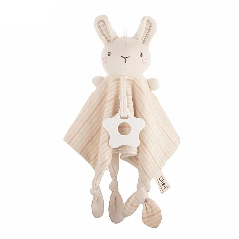 doudou pour bébé fille lapin-beige