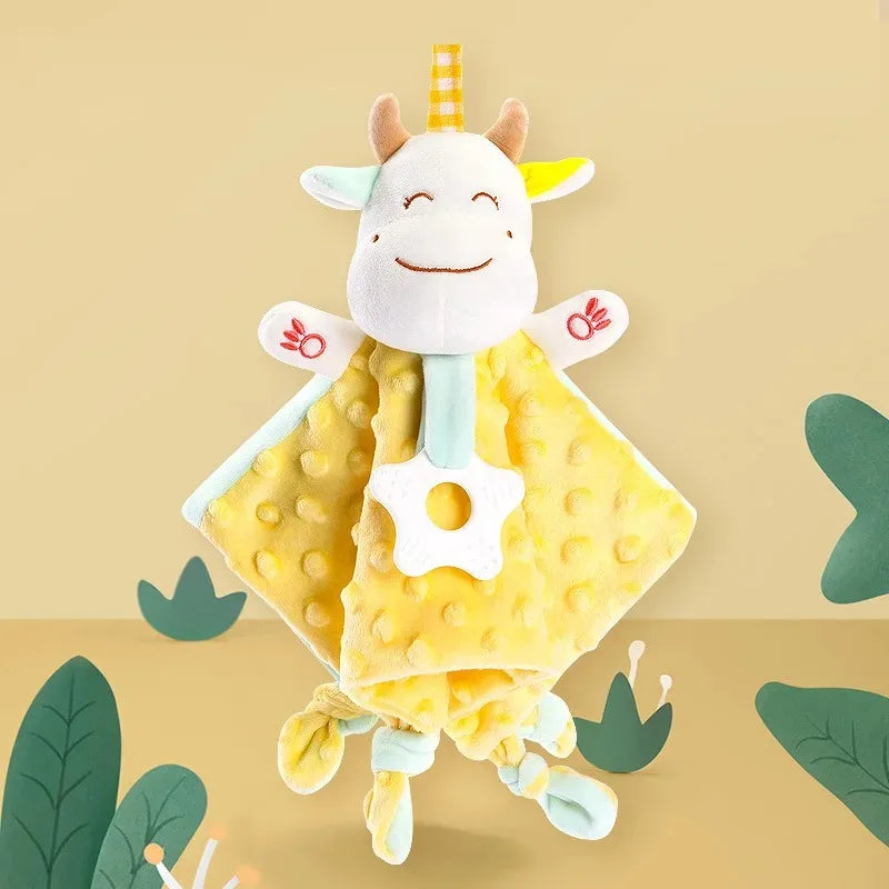 doudou pour bebe vache jaune
