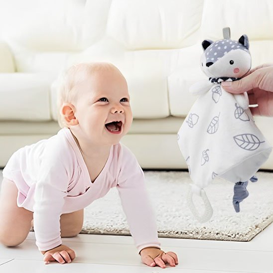 Doudou renard et bébé