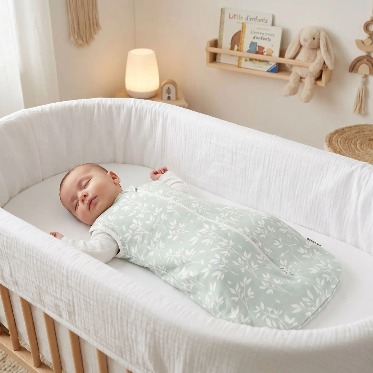gigoteuse bébé herbes bébé dort sereinement