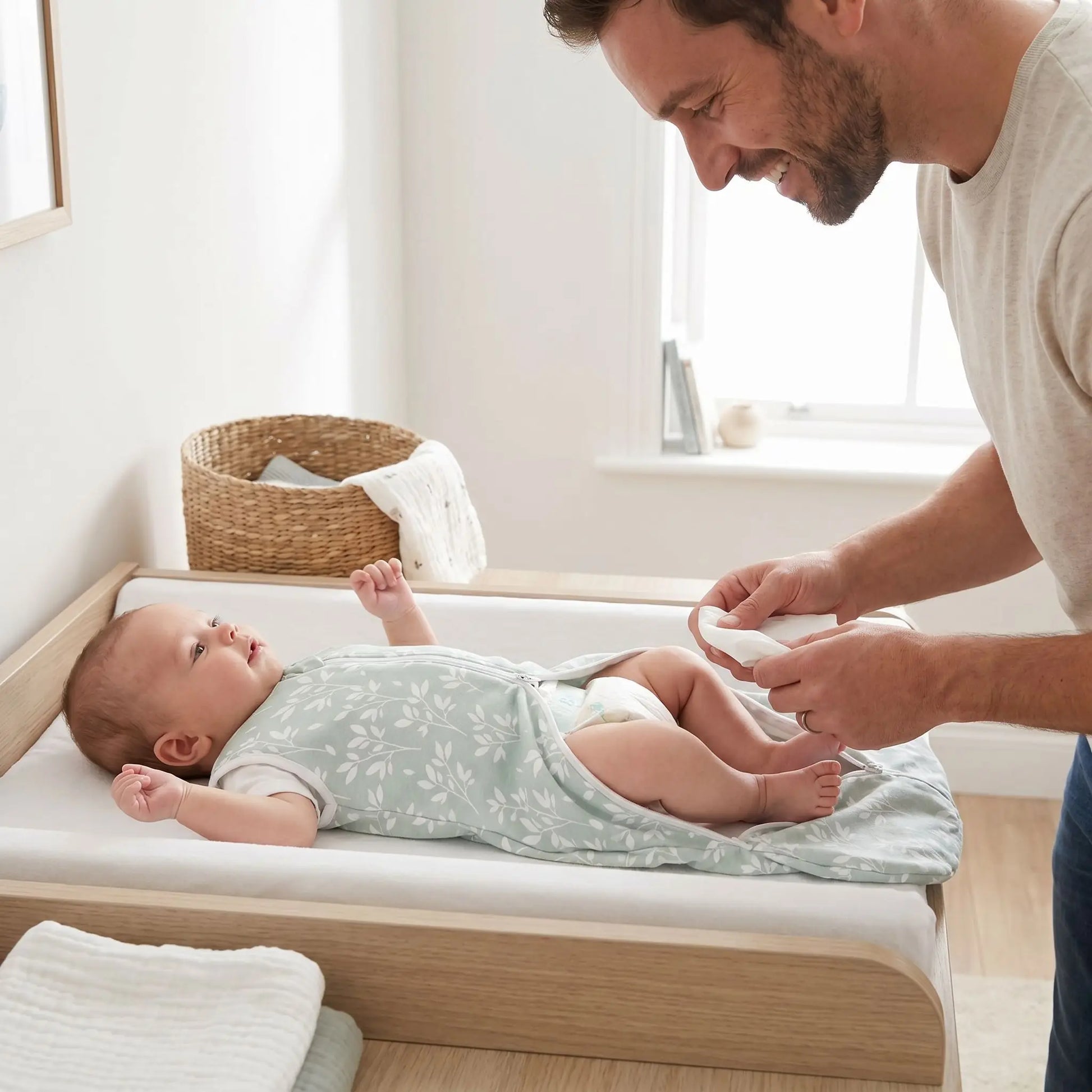 gigoteuse bébé herbes papa change couche