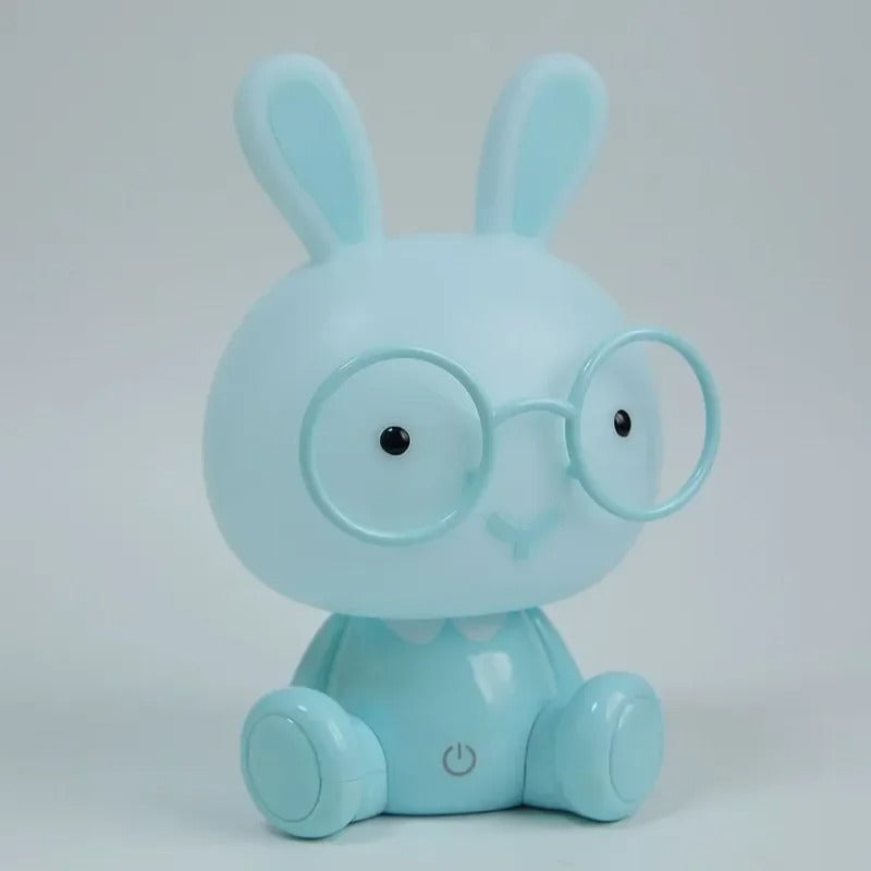 lapin veilleuse bleu