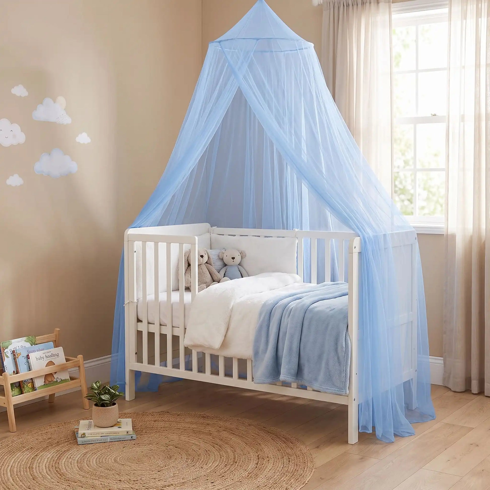lit moustiquaire bebe bleu