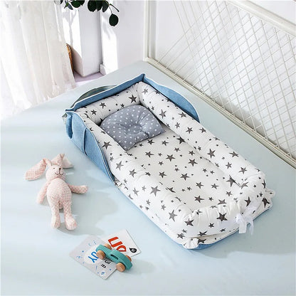 matelas à langer portable blanc étoilés