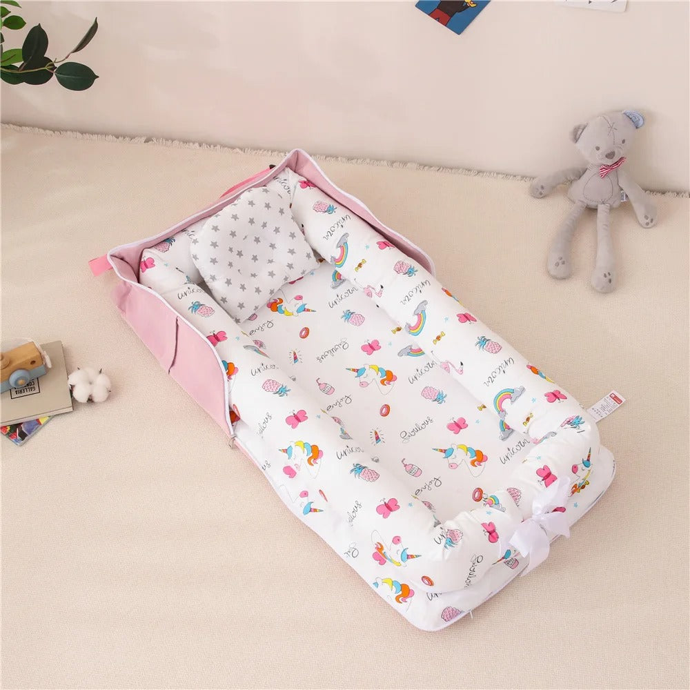 matelas à langer rose licorne