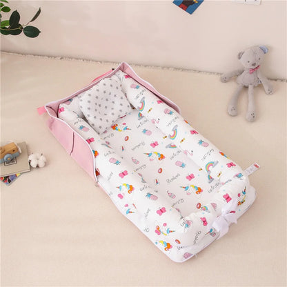 matelas à langer rose licorne