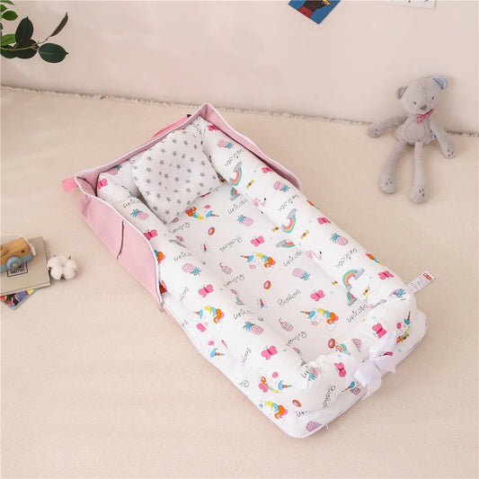 matelas à langer rose licorne