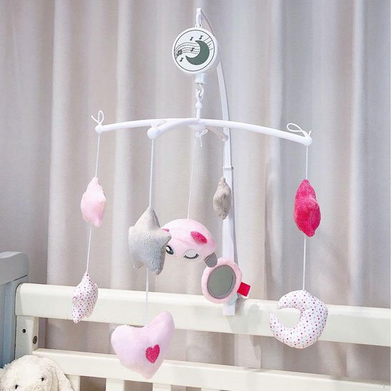 Mobile bebe musical rose