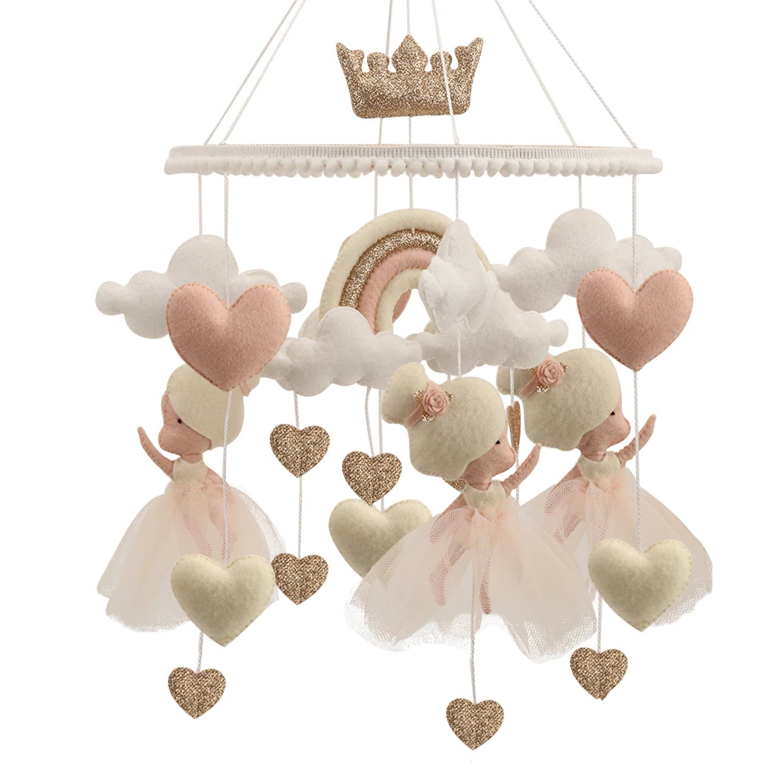 mobile bébé princesse rose