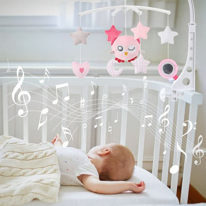 Mobile bebe rose musical