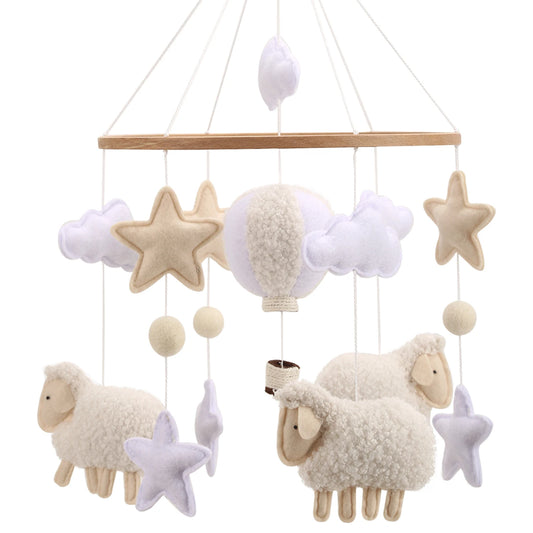 mobile lit bebe Etoile mouton ballon