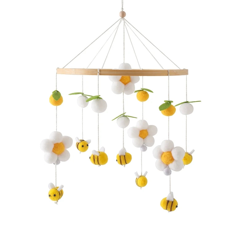  mobile pour lit bebe abeille et citron jaune
