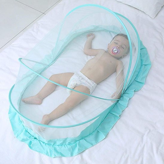 Moustiquaire lit bébé vert