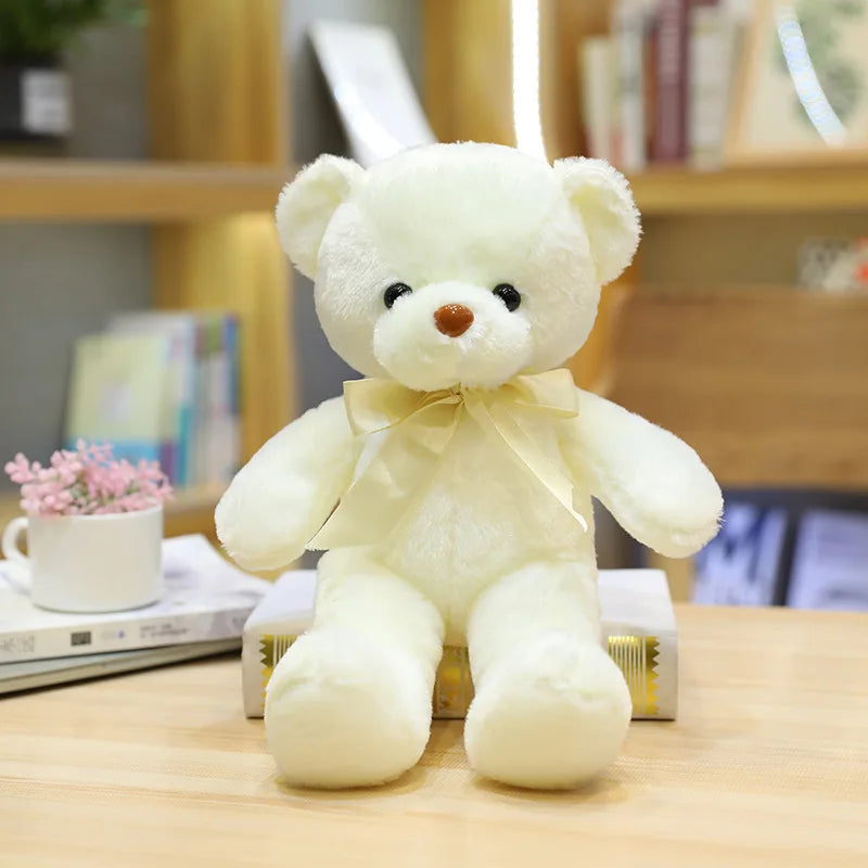 ours en peluche bébé blanche