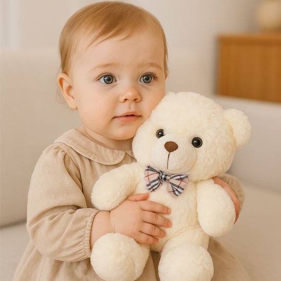 Ours en peluche blanche