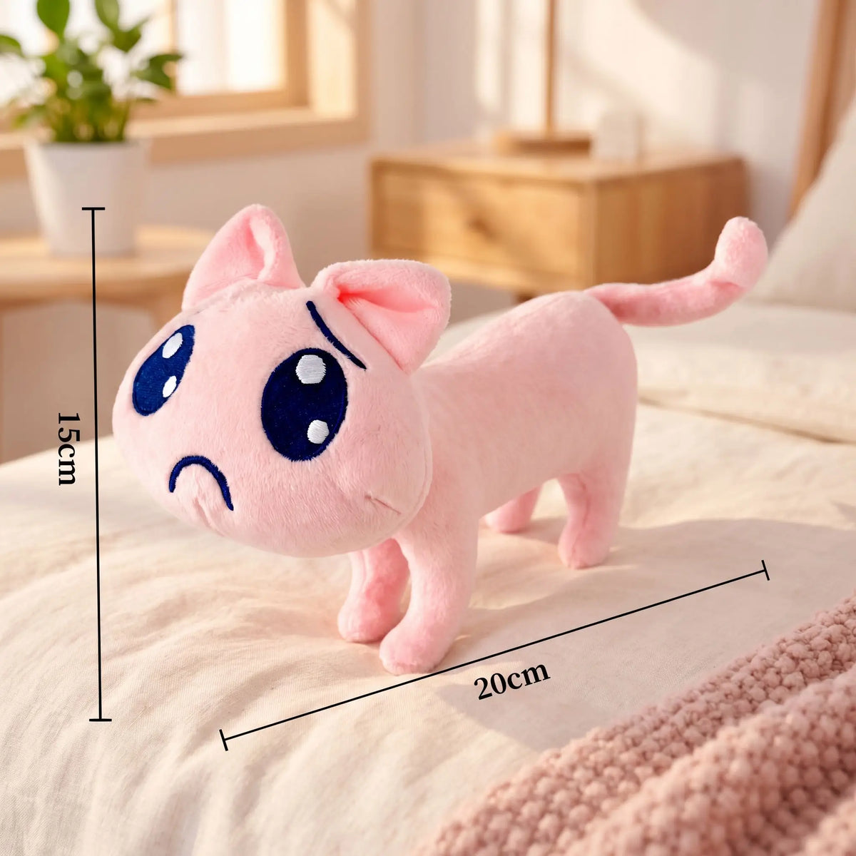 peluche chat rose sur mesure