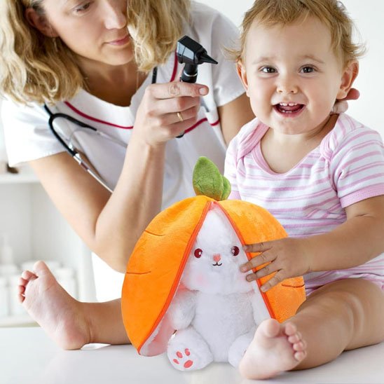 Peluche lapin bébé et maman