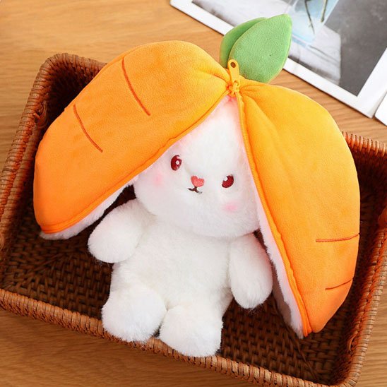 Peluche lapin jaune