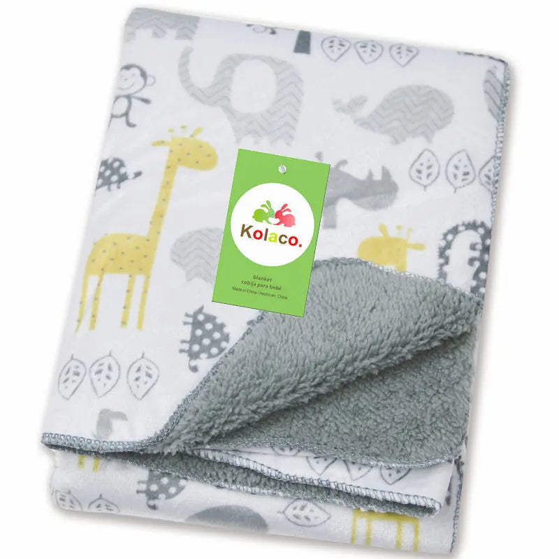 plaid en velours gris animal