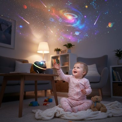 Projecteur enfant noir lumineuse
