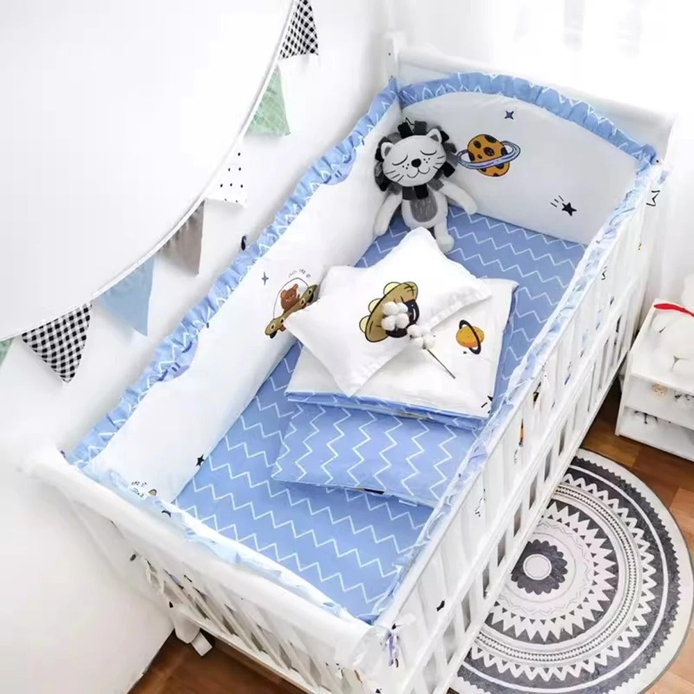 tour de lit bébé complet 5 pièces