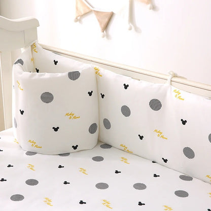 tour de lit bébé fille et bébé garçon blanc imprimé