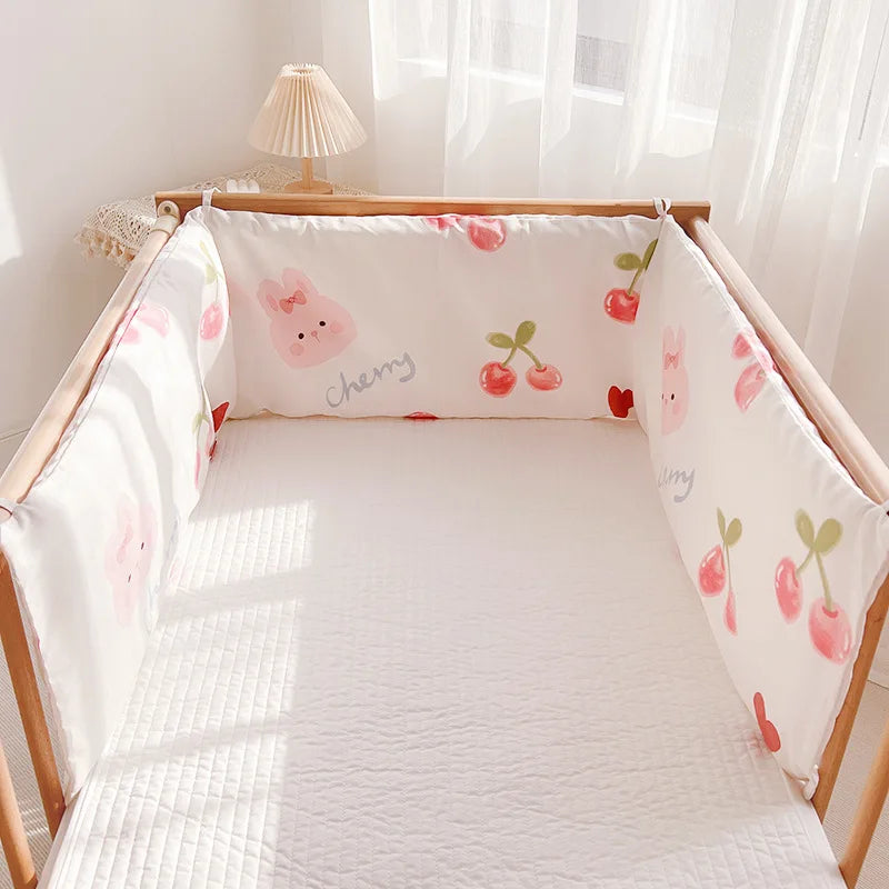 tour de lit bébé lapin cerise