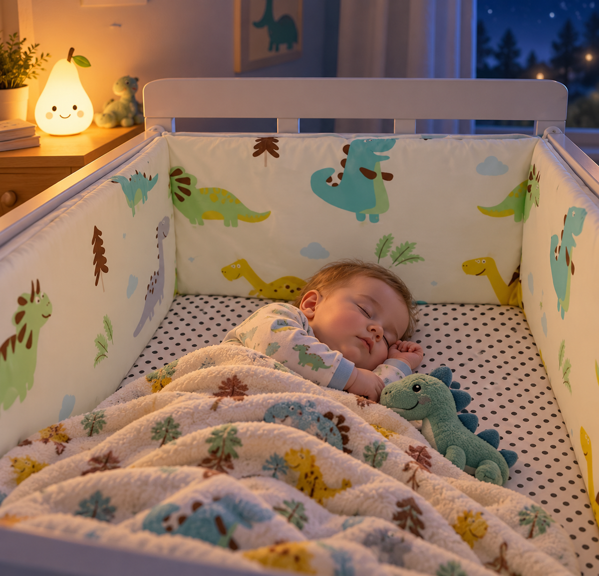 tour de lit bébé nourrisson dort paisiblement