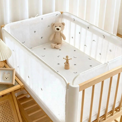  tour de lit bébé respirant blanc