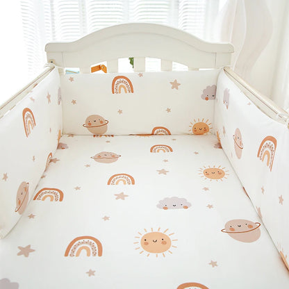 tour de lit pour bébé arc en ciel